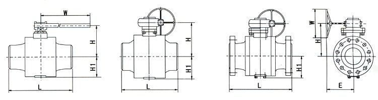全焊接球閥尺寸重量圖 全焊接球閥尺寸重量圖